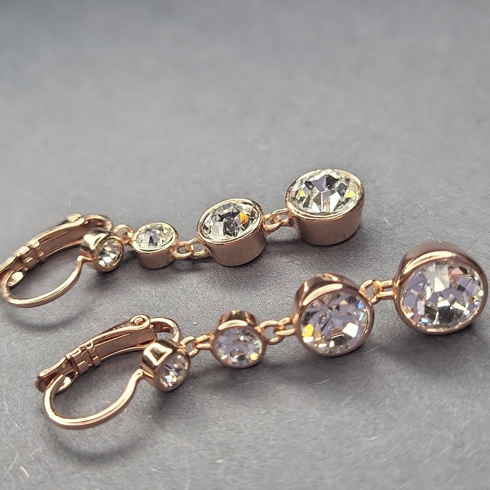 Rose-gold Rhinestone Earrings